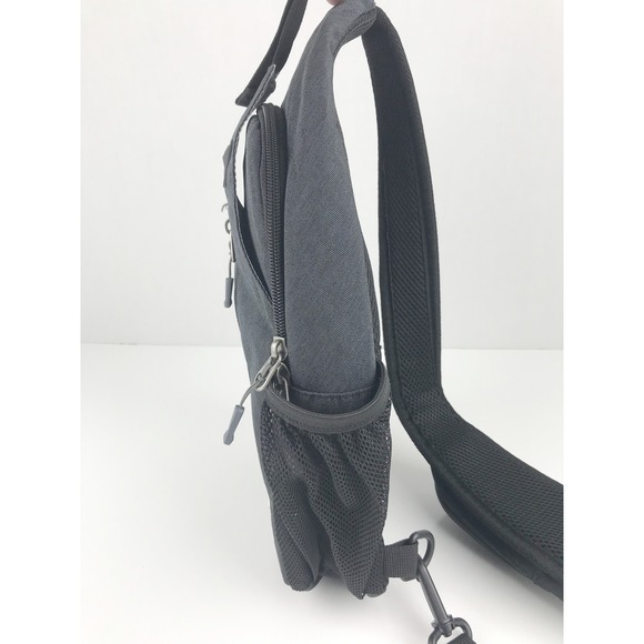 WATERFLY Black Nylon Sling Bag Backpack Crossbody Chest Pack Outdoor‎ Travel - Picture 13 of 16